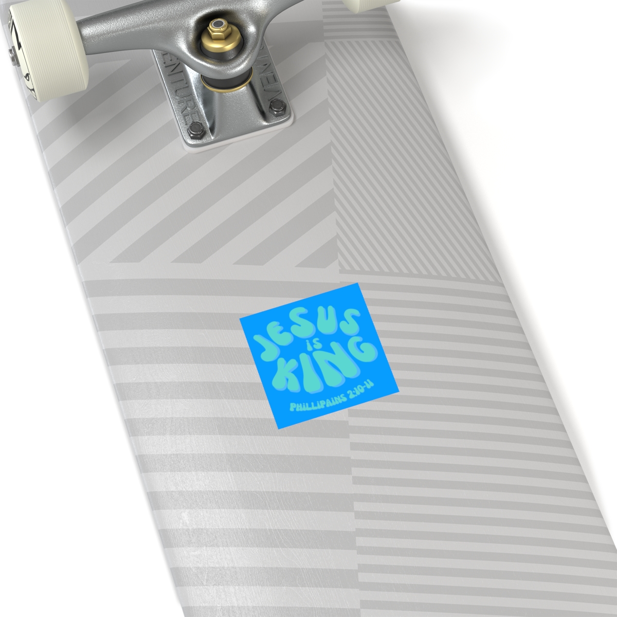 75378-23.jpg Jesus is King Square Stickers, IndoorOutdoor