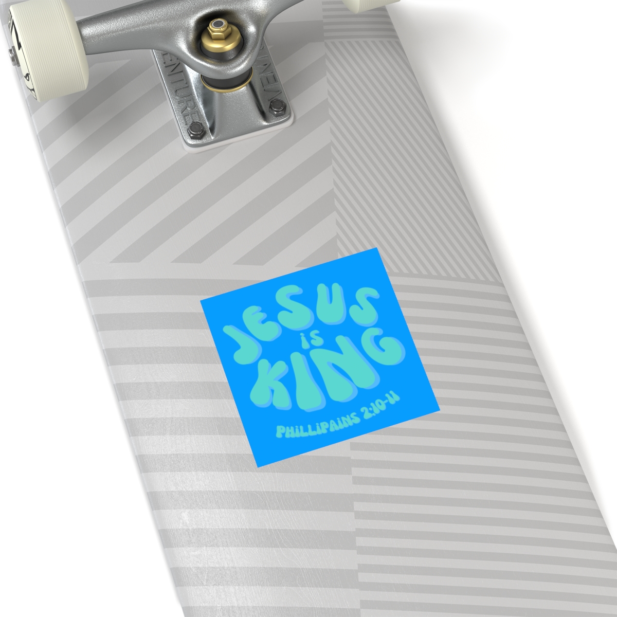 75379-23.jpg Jesus is King Square Stickers, IndoorOutdoor