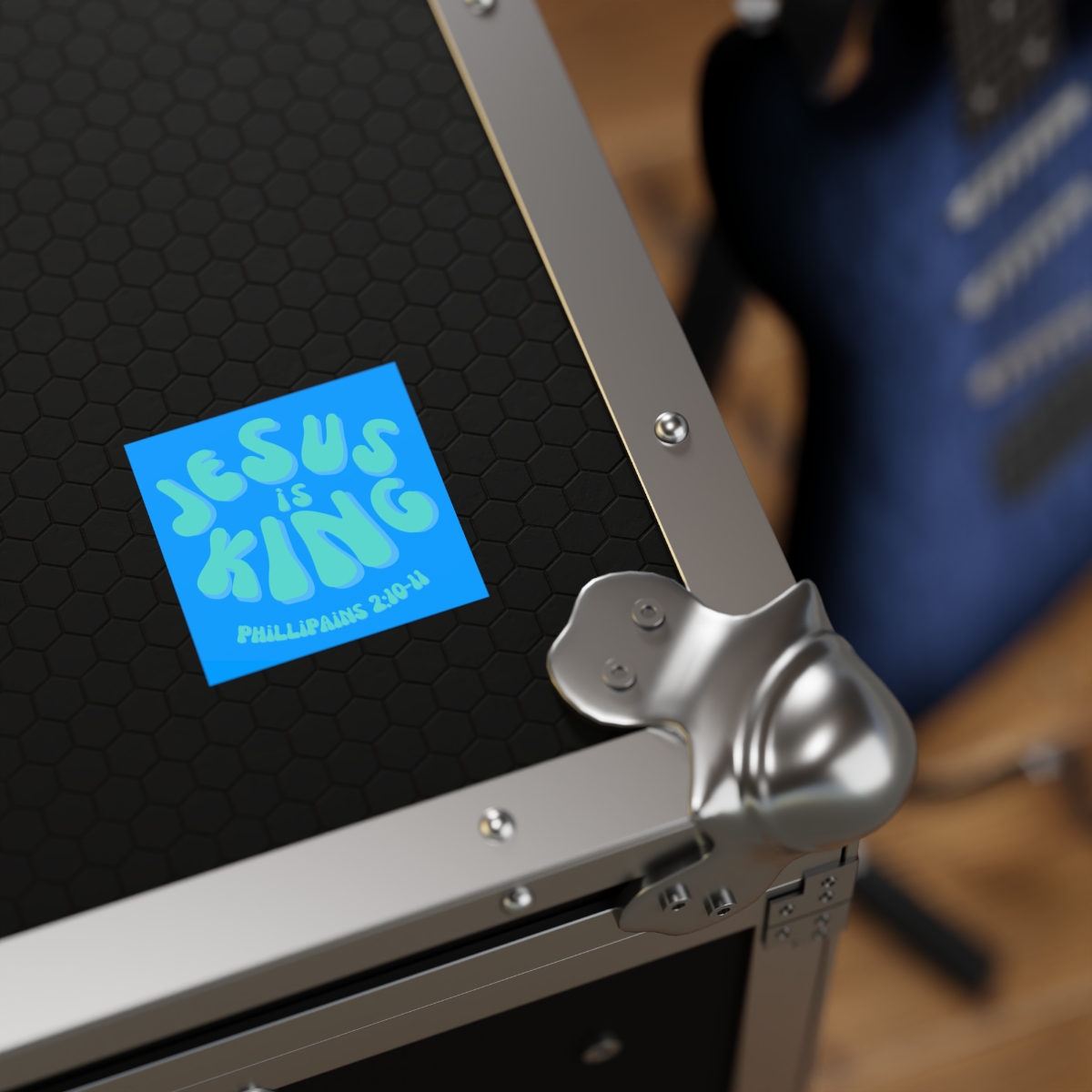 75379-24.jpg Jesus is King Square Stickers, IndoorOutdoor