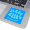 Jesus is King Square Stickers, IndoorOutdoor