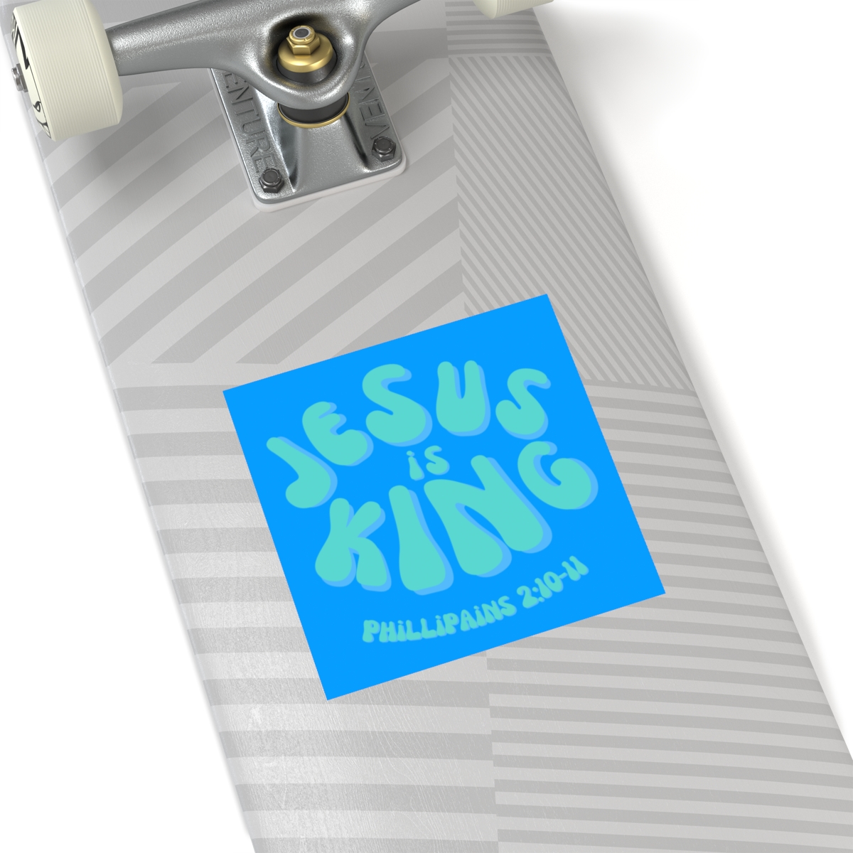 75380-23.jpg Jesus is King Square Stickers, IndoorOutdoor