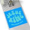 Jesus is King Square Stickers, IndoorOutdoor