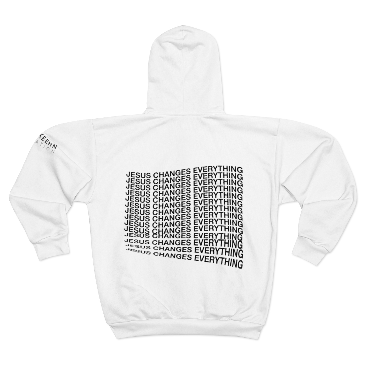 63246-26.jpg Changes/White Unisex Zip Fleece Jacket Hoodie (AOP)