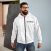 Changes/White Unisex Zip Fleece Jacket Hoodie (AOP)