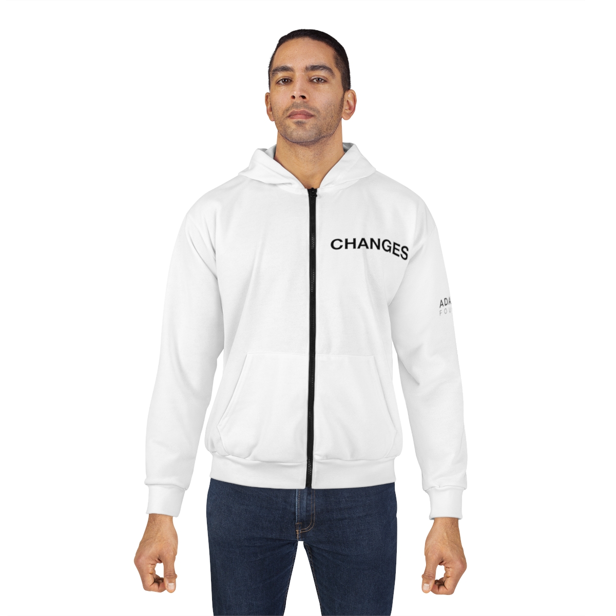 63246-28.jpg Changes/White Unisex Zip Fleece Jacket Hoodie (AOP)