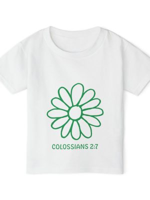 13377474277401843852_2048.jpeg Toddler T‑Shirt — 'Grow' Daisy with Colossians 2:7 Kids Christian Tee