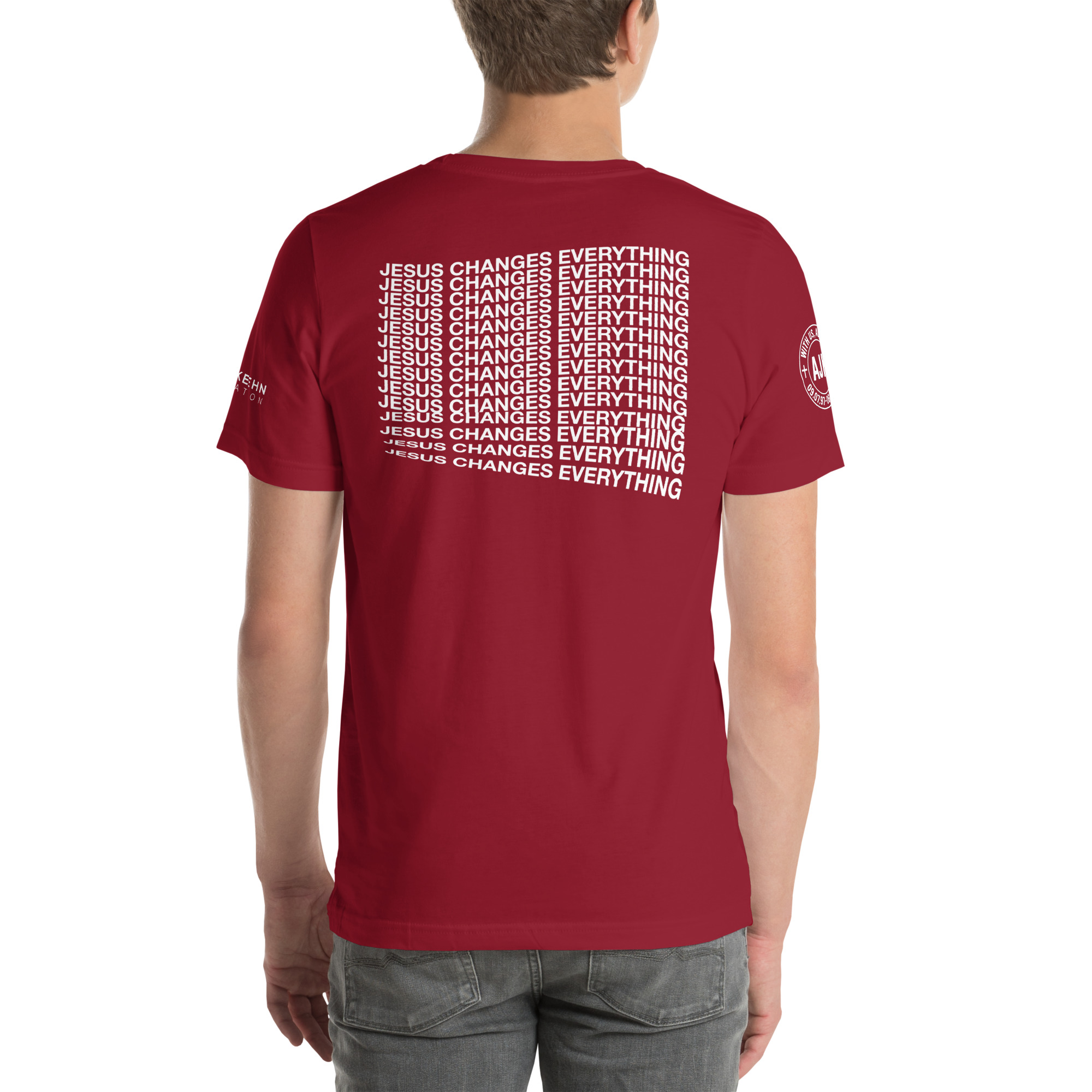 "Jesus Changes Everything" Unisex t-shirt - Cardinal Red
