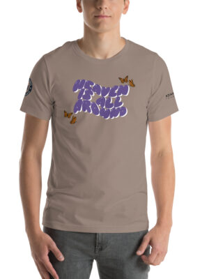 "Heaven is All Around" Unisex t-shirt - Pebble Brown
