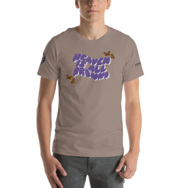 "Heaven is All Around" Unisex t-shirt - Pebble Brown