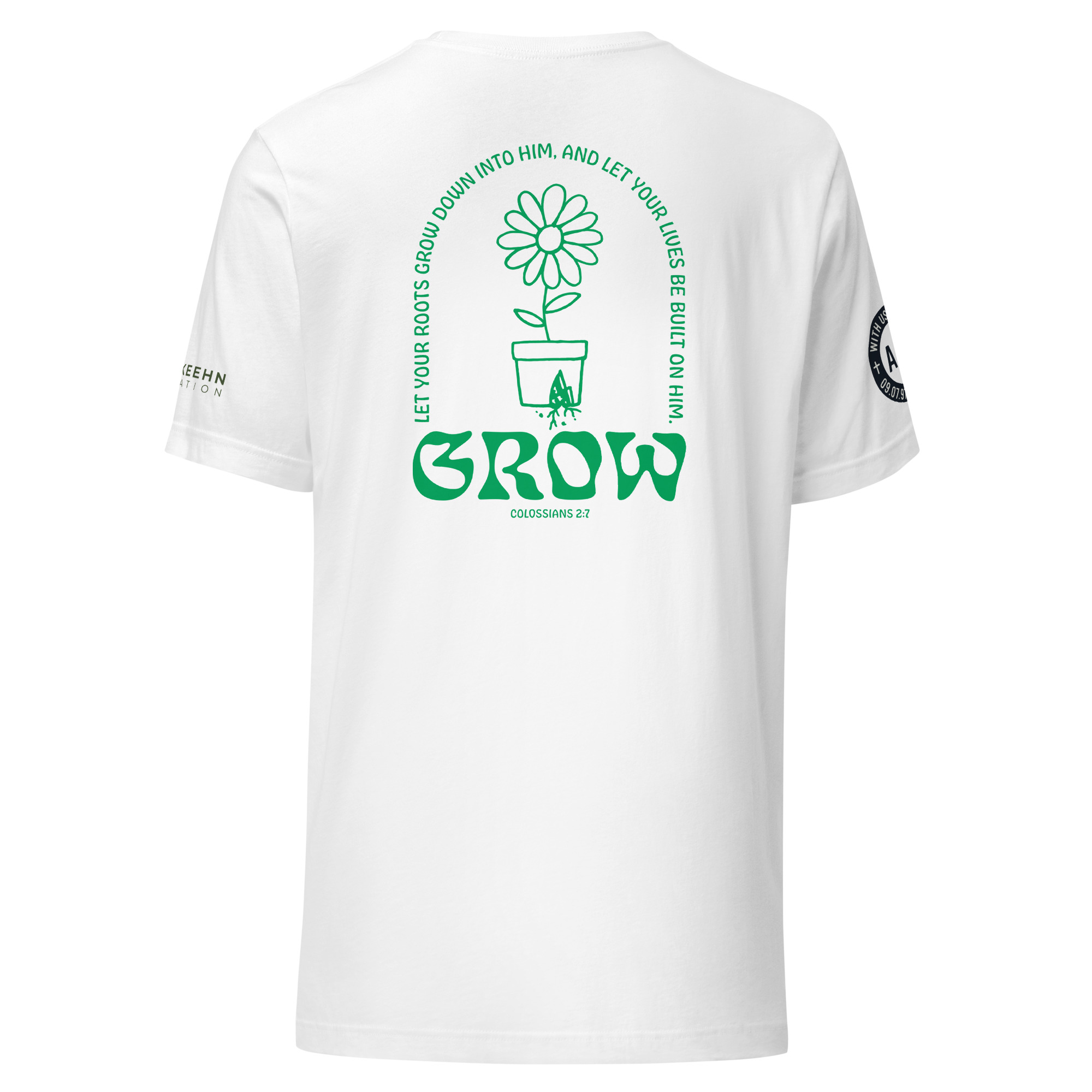 "Grow" Unisex t-shirt - white