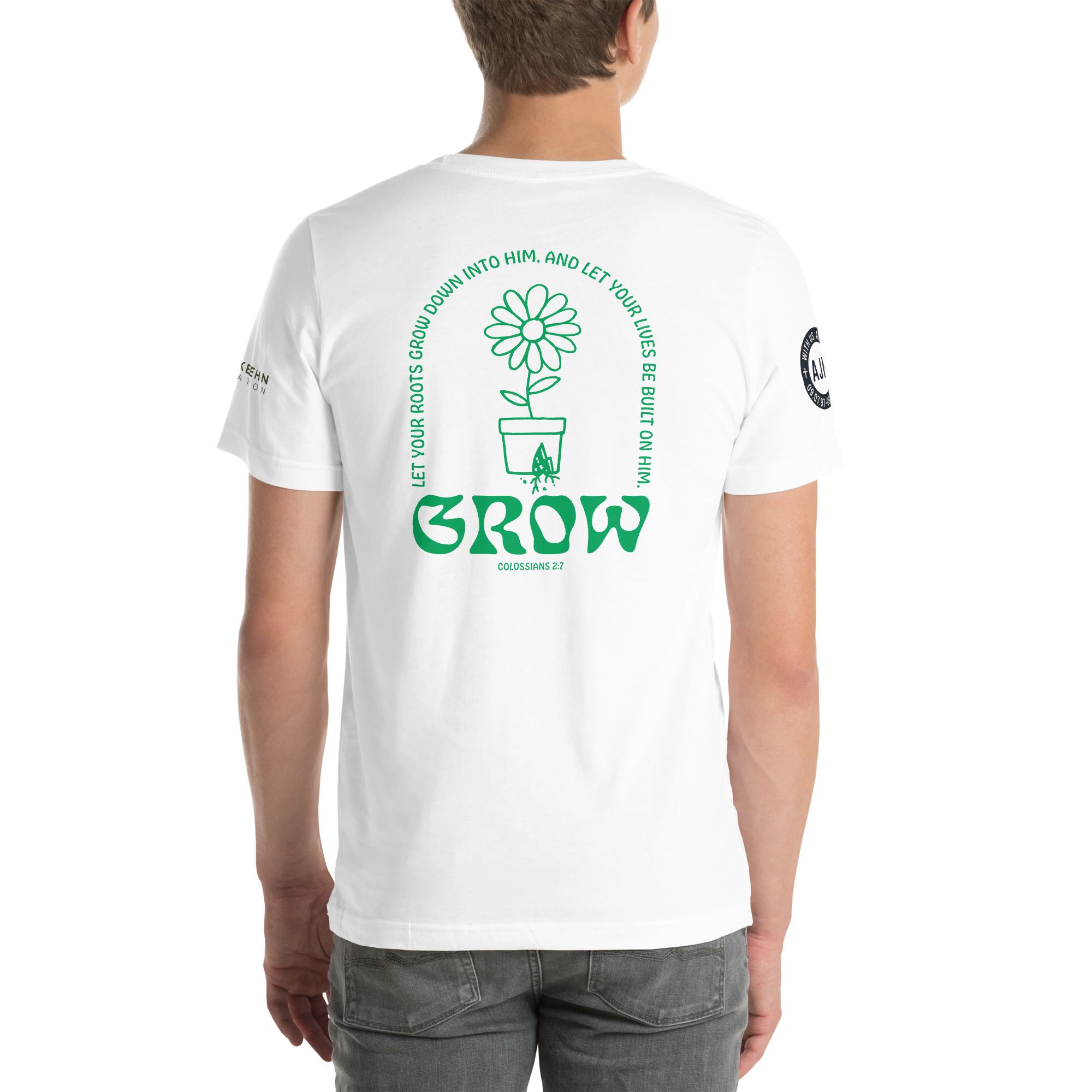 "Grow" Unisex t-shirt - white