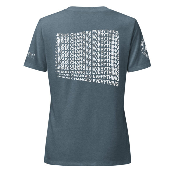Changes Women’s relaxed v-neck t-shirt (Heather Slate)