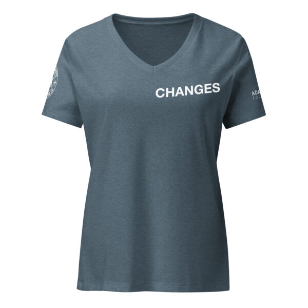 Changes Women’s relaxed v-neck t-shirt (Heather Slate)